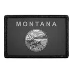 Pull Patch Montana State Flag patch sort-hvid 76x51