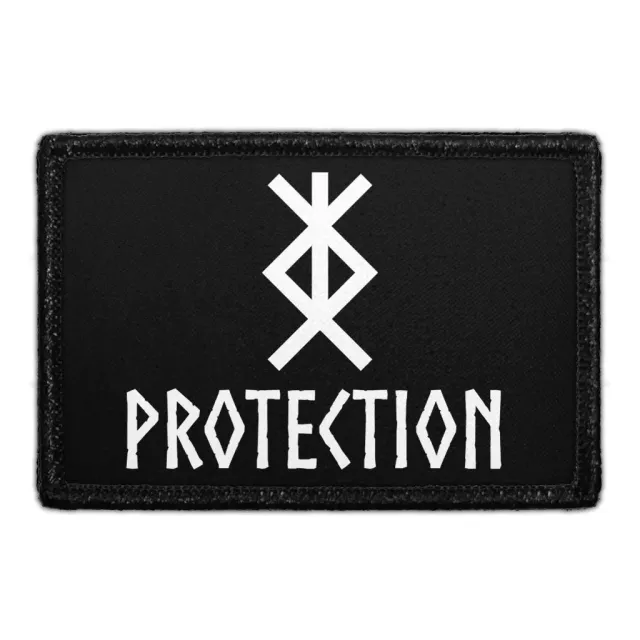 Pull Patch Viking Symbol Protection patch med velcro sort motiv