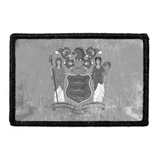 Pull Patch New Jersey State Flag patch sort-hvid distressed