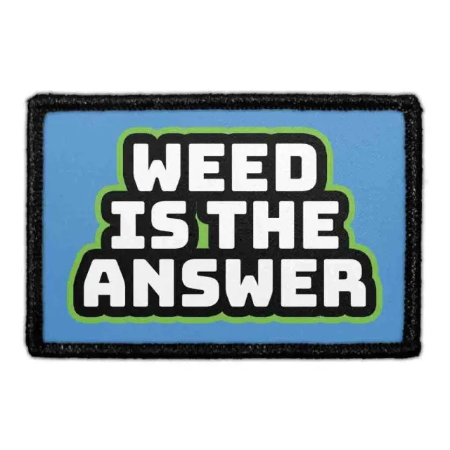 Pull Patch WEED IS THE ANSWER patch med velcro 1 stk