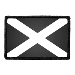 Pull Patch Scotland Flag patch sort-hvid