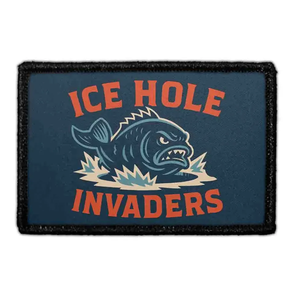 Pull Patch Ice Hole Invaders patch 76x51 mm isfiskeri