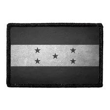 Pull Patch Honduras Flag patch sort hvid slidt