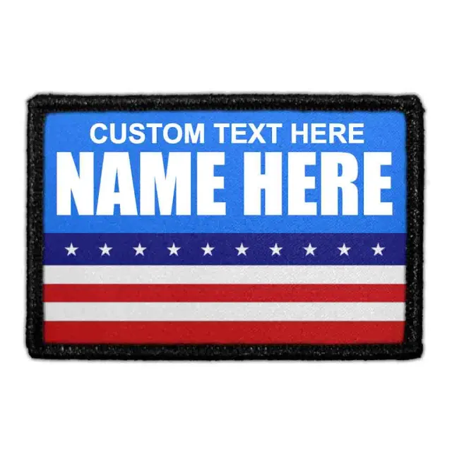 Pull Patch Election Flag patch med velcro – kan tilpasses