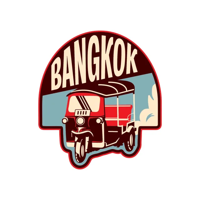Vagabond Heart Bangkok Thailand klistermærke vinyl