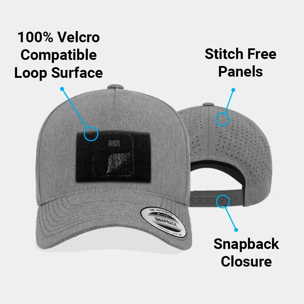 Pull Patch Premium Snapback kasket perforeret grå