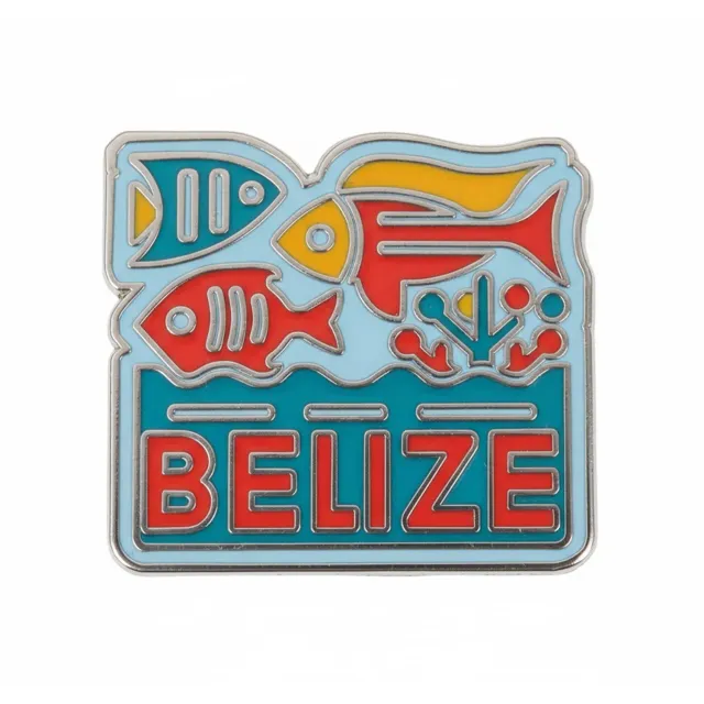 Vagabond Heart Belize emaljepin 22x22 mm hård emalje