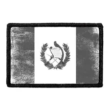 Pull Patch Guatemala Flag Black White Distressed patch