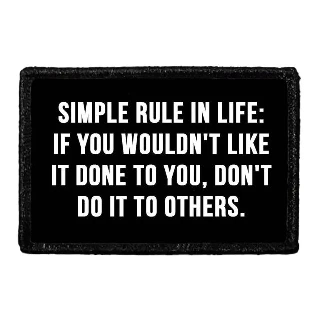 Pull Patch Simple Rule patch med velcro citat