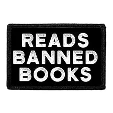 Pull Patch Reads Banned Books patch 76x51 mm velcro