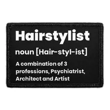 Pull Patch Hairstylist Definition patch 7,6x5 cm tekst