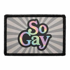 Pull Patch So Gay patch med velcro 7,6x5 cm humor
