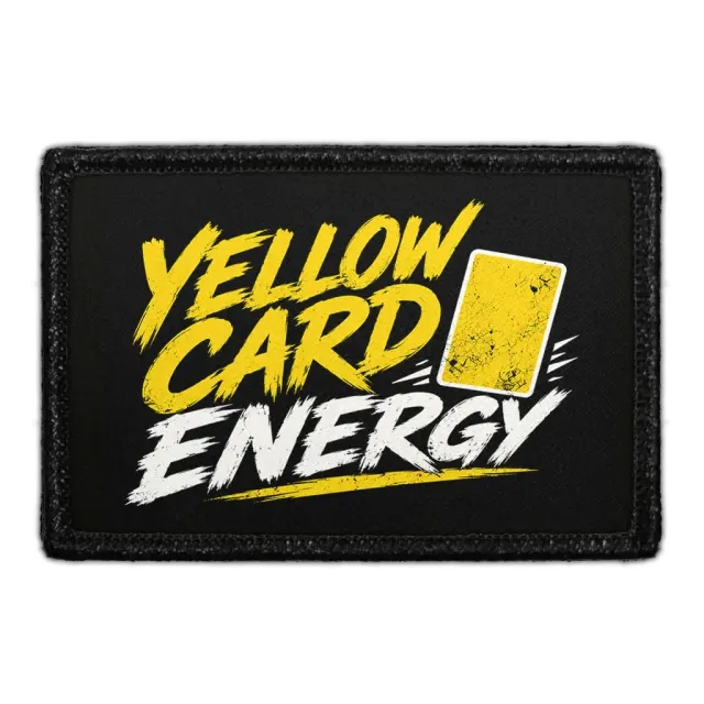 Pull Patch Yellow Card patch 3x2 velcro fodbold