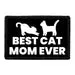 Pull Patch Best Cat Mom Ever patch med velcro kattemotiv