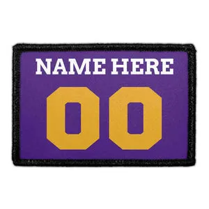 Pull Patch Customizable Jersey Purple Gold White patch 76mm