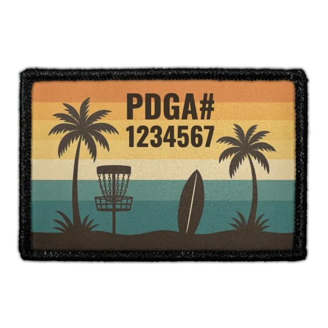 Pull Patch PDGA Number Beach patch custom med velcro