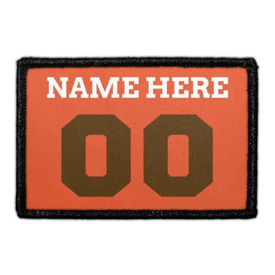 Pull Patch Customizable Jersey patch brun orange hvid 76mm