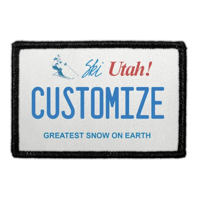 Pull Patch Utah License Plate patch nummerplade tilpasbar