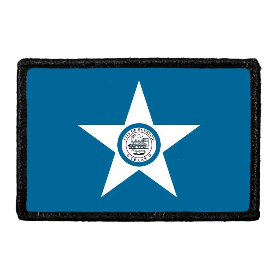 Pull Patch Houston City Flag patch farvet