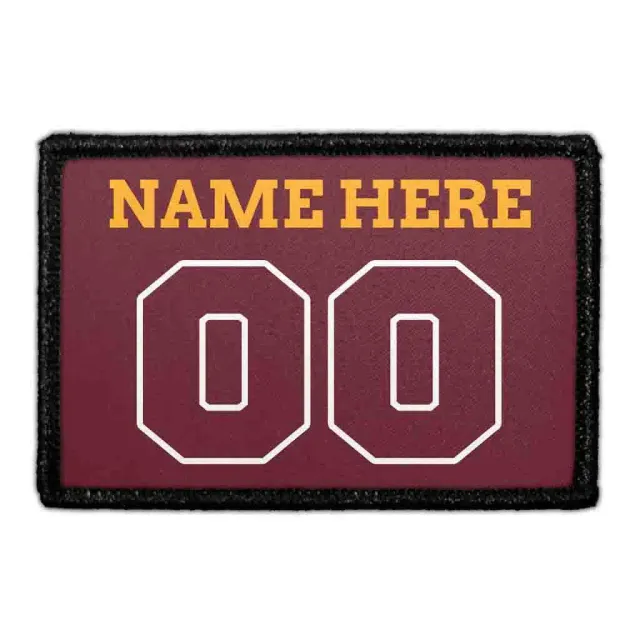 Pull Patch Customizable Jersey patch guld rød hvid velcro