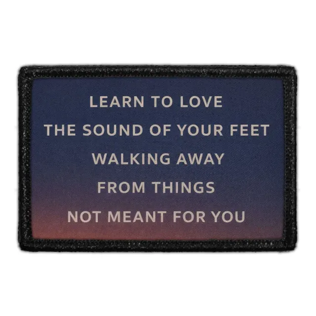 Pull Patch Walking Away patch med velcro – tekst 76 mm