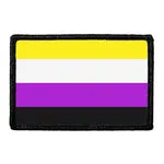 Pull Patch Nonbinary Pride Flag patch med velcro 7,6x5 cm