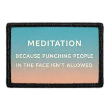 Pull Patch Meditation Punching patch velcro yoga humor
