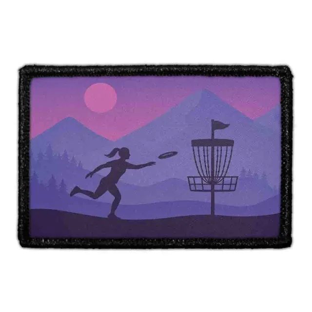 Pull Patch Female Disc Golfer patch med velcro 1 stk