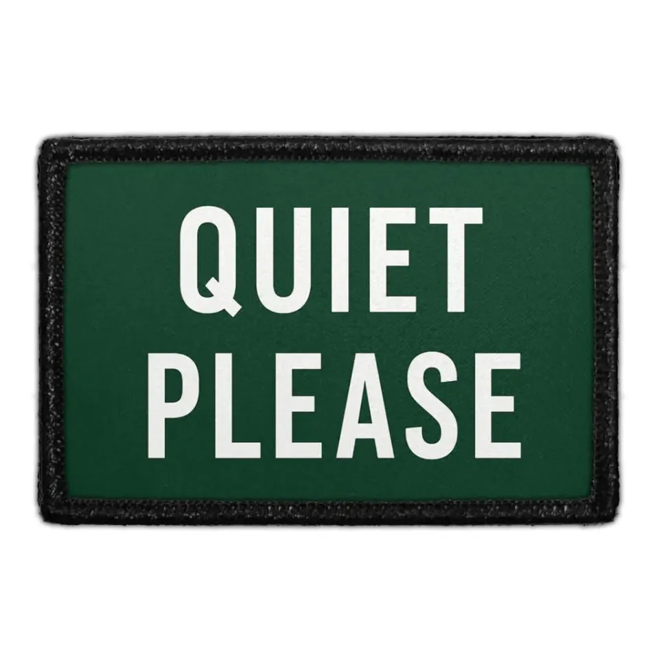 Pull Patch Quiet Please patch 3x2 velcro golf