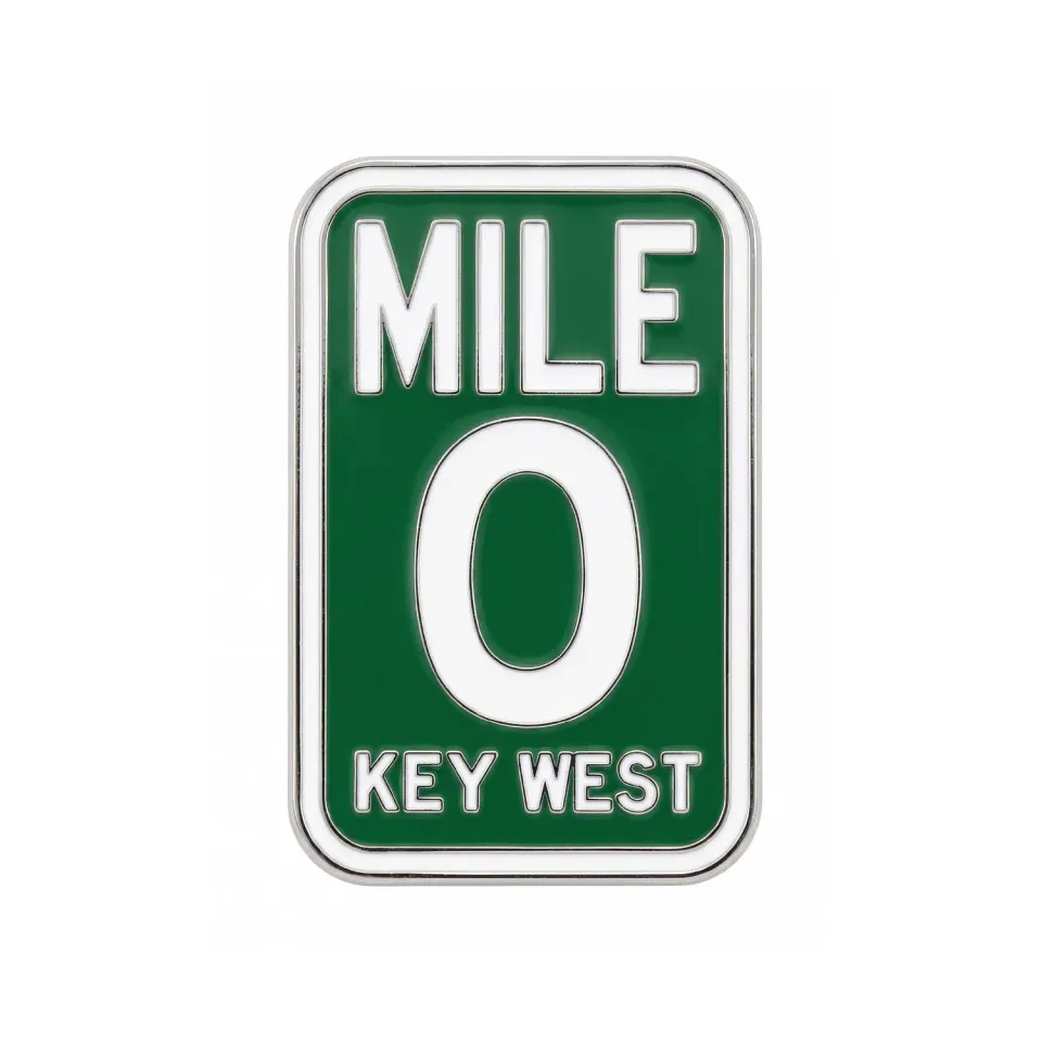 Vagabond Heart Key West Mile 0 emaljepin Florida