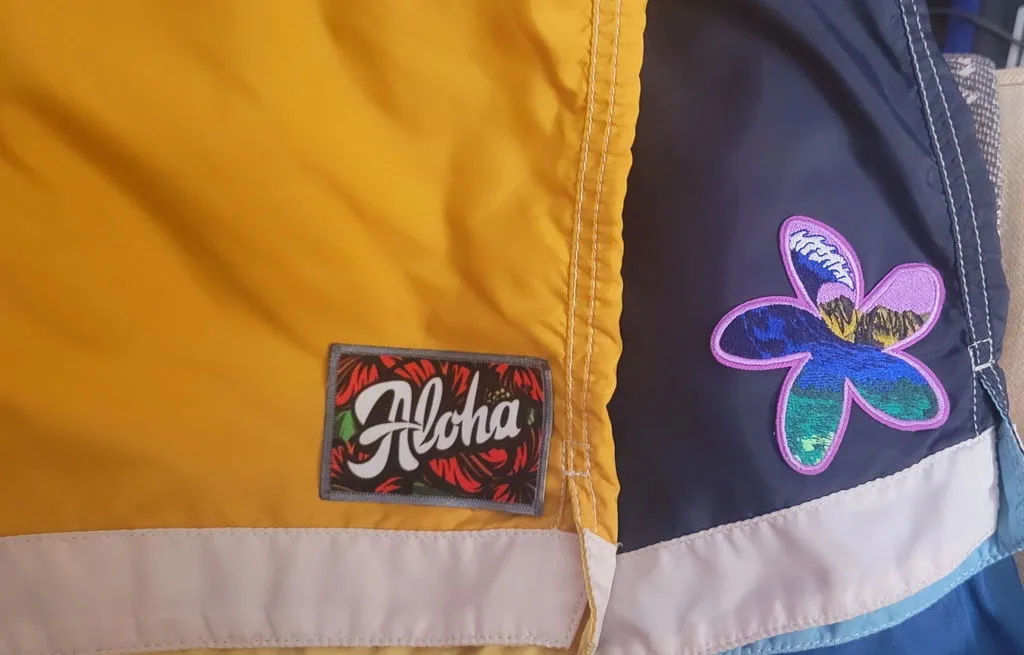 Pull Patch Aloha Black Yellow patch velcro 3x2 polyester