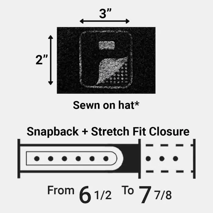 Pull Patch Delta Flexfit snapback cap hvid perforeret