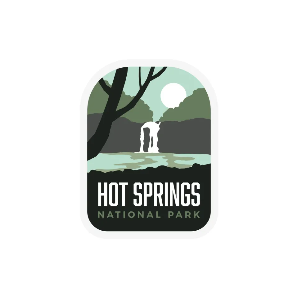 Vagabond Heart Hot Springs National Park klistermærke mat