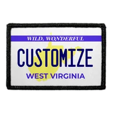 Pull Patch West Virginia nummerplade patch 3x2 custom