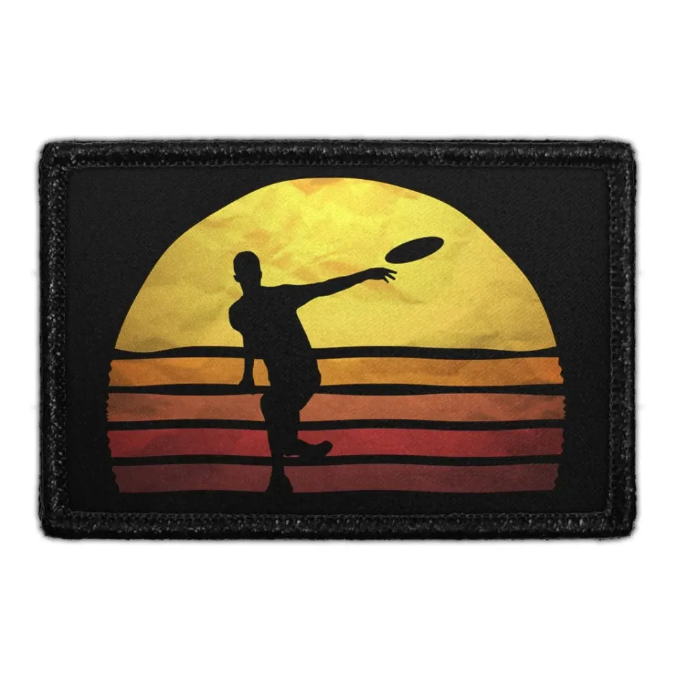 Pull Patch Disc Golf Sunset patch med velcro solnedgang