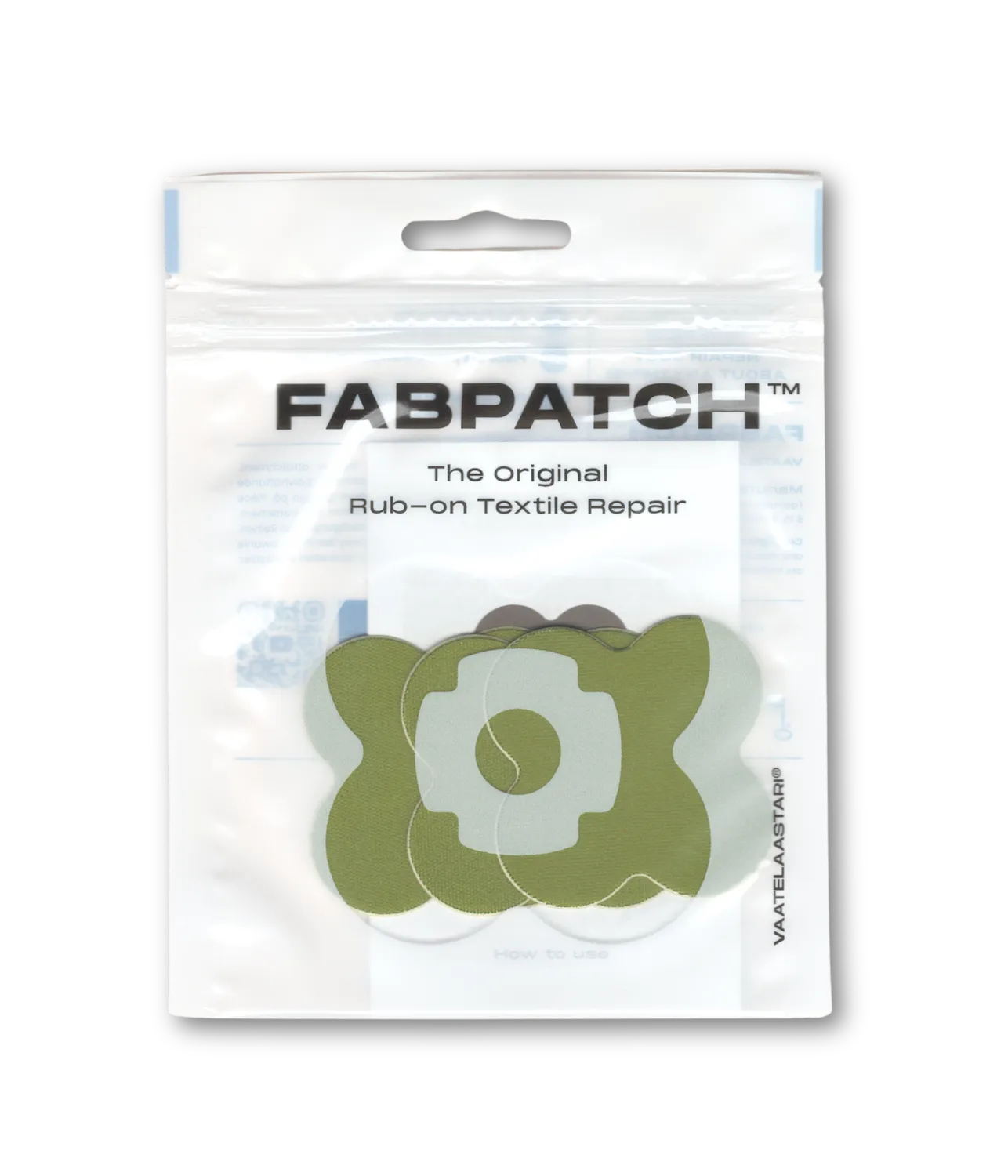 FabPatch Stretch Olive Green Flowers lapper 3 stk