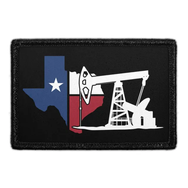 Pull Patch Oil Rig Texas Flag patch velcro
