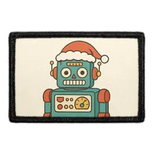 Pull Patch Toy Robot With Santa Hat patch velcro legemotiv