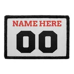 Pull Patch Customizable Jersey Silver Black Red patch 76mm