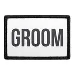Pull Patch Groom hvid patch velcro bryllup