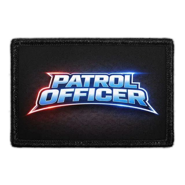 Pull Patch Patrol Officer patch med velcro – politi 76 mm