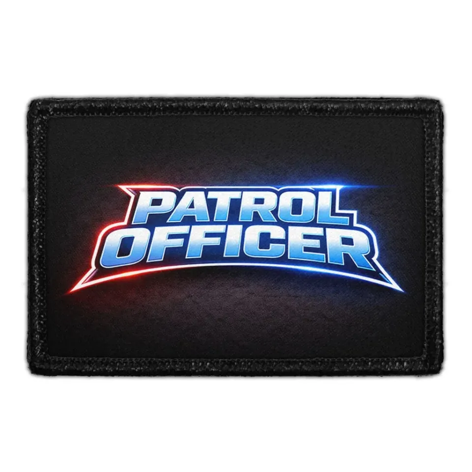 Pull Patch Patrol Officer patch med velcro – politi 76 mm