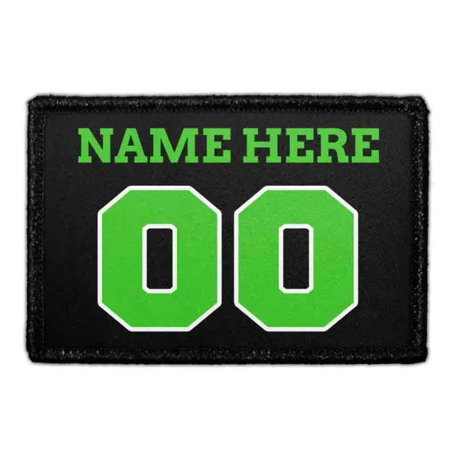 Pull Patch Customizable Jersey patch sort/grøn/hvid tekst