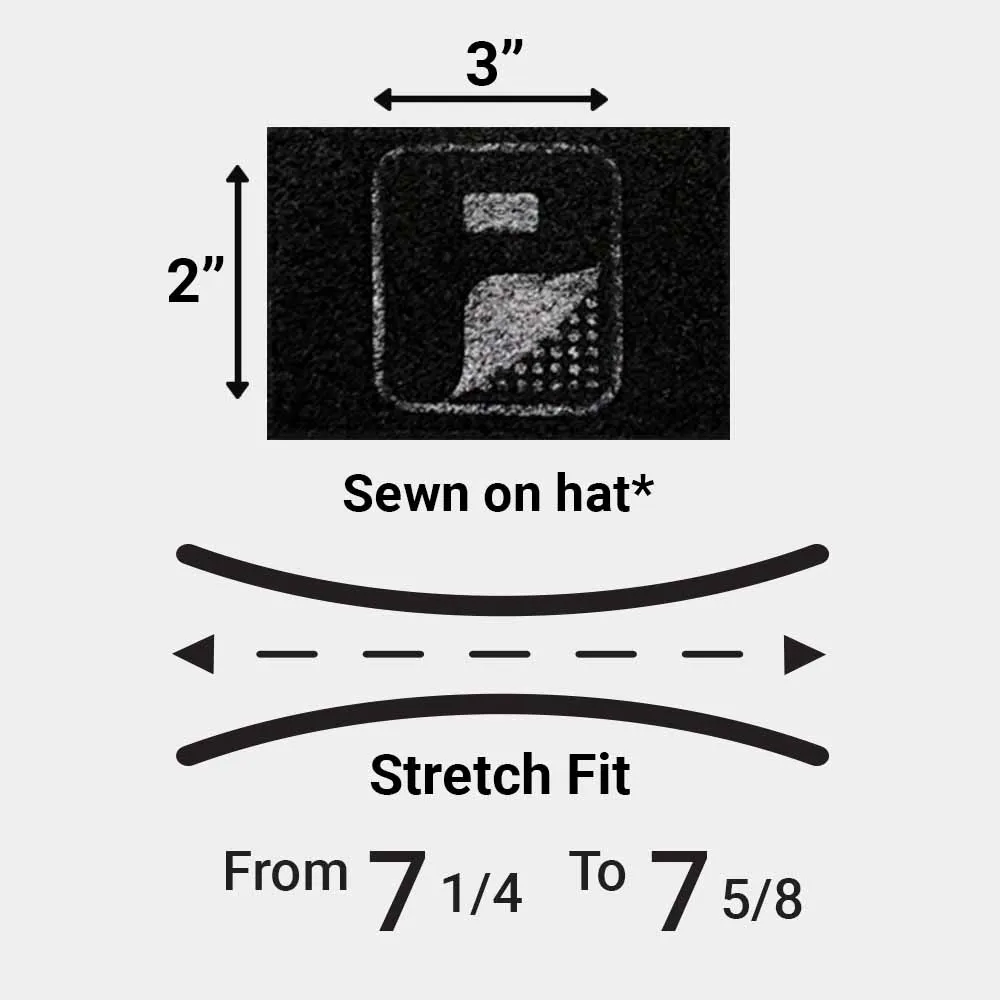 Pull Patch Premium Flat Bill flexfit kasket sort elastik
