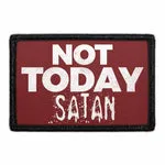 Pull Patch Not Today Satan patch velcro rød