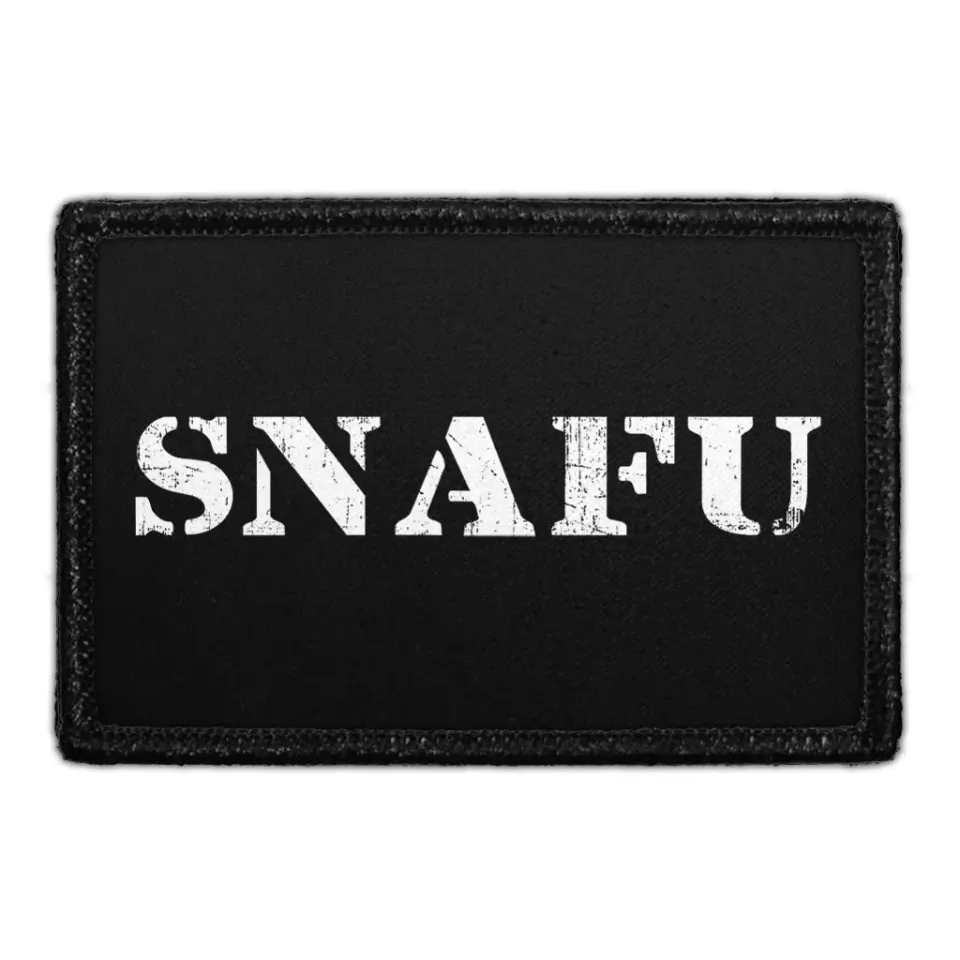 Pull Patch SNAFU patch militær tekst