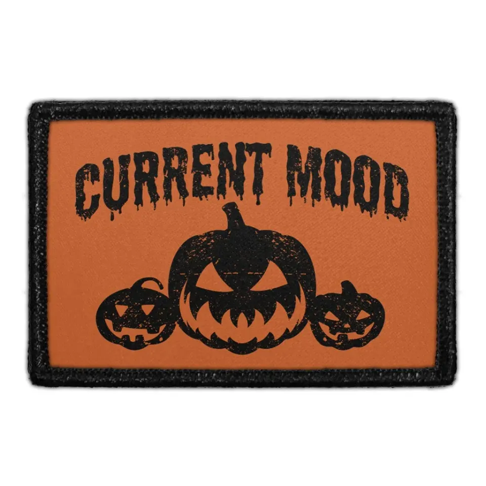 Pull Patch Current Mood Pumpkin patch 76x51 mm velcro