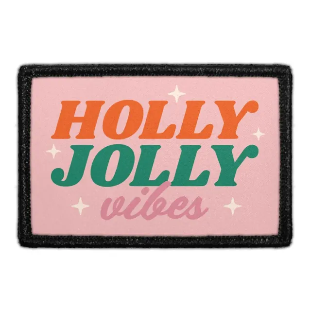Pull Patch Holly Jolly Vibes Retro patch 3x2 jul