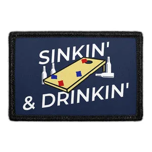 Pull Patch Sinkin Drinkin patch med velcro cornhole