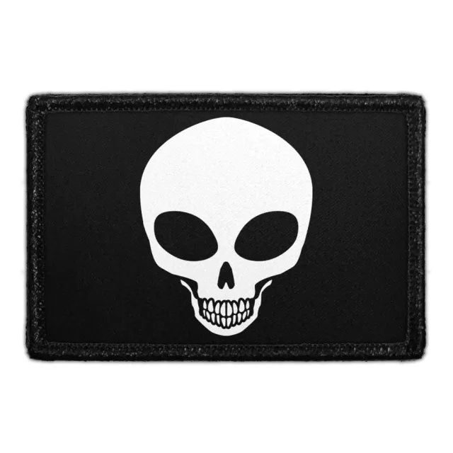 Pull Patch Alien Skull patch med velcro kranie-motiv